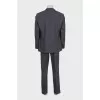 Men's gray pinstriped wool suit