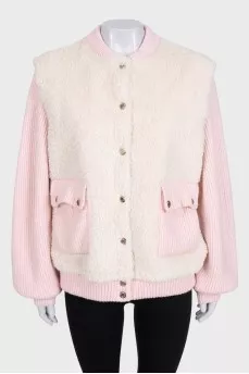 White jacket with patch pockets