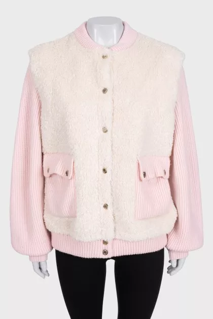 White jacket with patch pockets