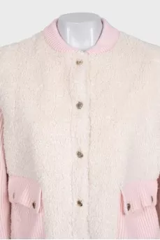 White jacket with patch pockets