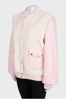 White jacket with patch pockets