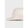 Beige cap with embroidery