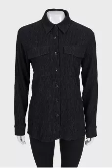 Black shirt with ties at the back