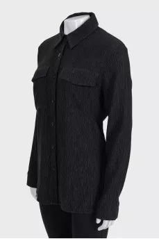 Black shirt with ties at the back