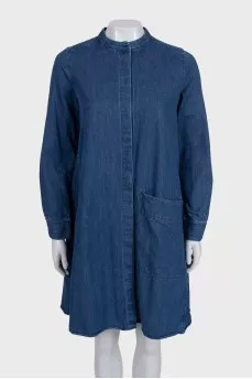 A-line denim dress