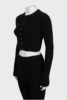 Cropped cardigan with buttons