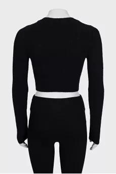 Cropped cardigan with buttons
