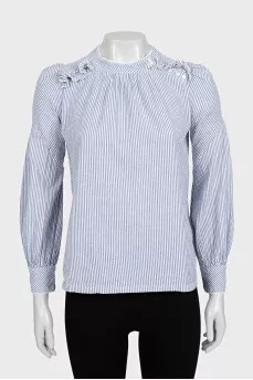 Blue striped blouse
