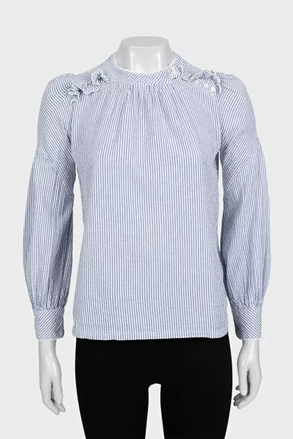 Blue striped blouse