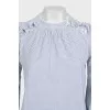 Blue striped blouse
