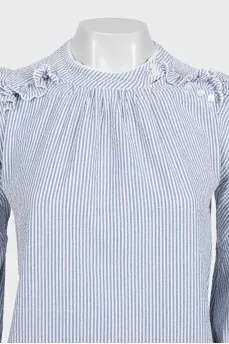Blue striped blouse