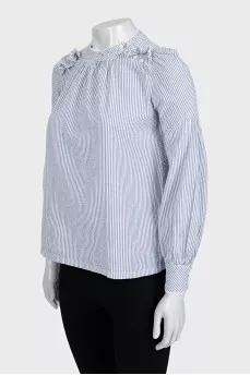 Blue striped blouse