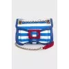 Striped crossbody bag