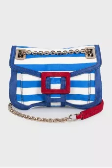 Striped crossbody bag