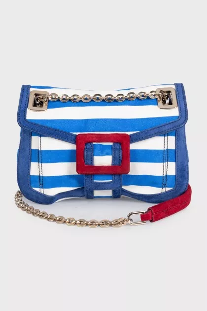Striped crossbody bag