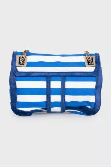 Striped crossbody bag