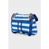 Striped crossbody bag