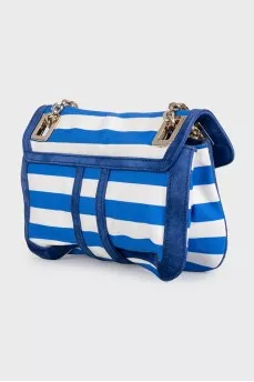 Striped crossbody bag