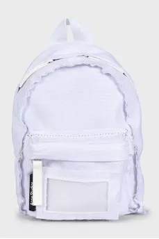 White textile backpack