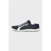 Men's blue sneakers with logo