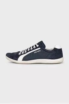 Men's blue sneakers with logo