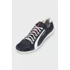 Men's blue sneakers with logo