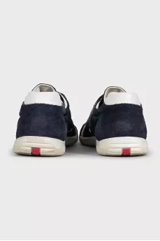 Men's blue sneakers with logo