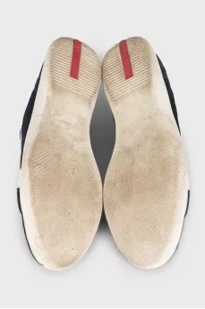Men's blue sneakers with logo