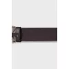 Brown belt with signature print