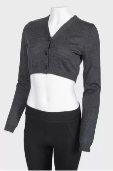 Woolen gray top with a long sleeve with a tag
