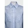 Light blue loose button-down shirt