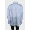 Light blue loose button-down shirt