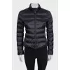 Black fitted jacket with patch pockets