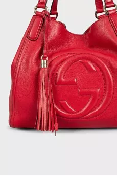 Кожаная красная сумка Soho