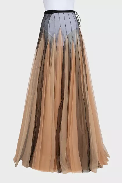Full maxi skirt with ties