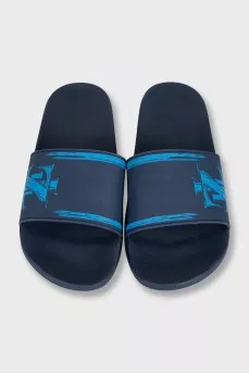 Men's blue flip-flops