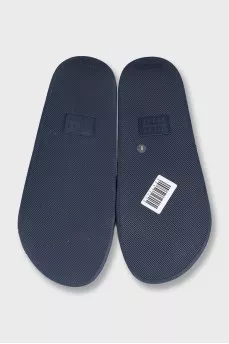 Men's blue flip-flops