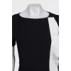 Black fitted dress with contrasting frill