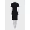 Black fitted dress with contrasting frill