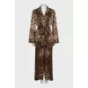 Leopard print silk suit