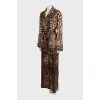 Leopard print silk suit