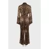 Leopard print silk suit
