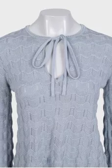 Set of a jumper and cardigan in gray