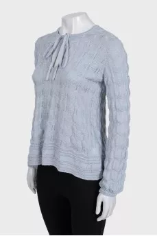 Set of a jumper and cardigan in gray
