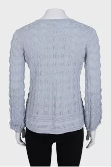 Set of a jumper and cardigan in gray