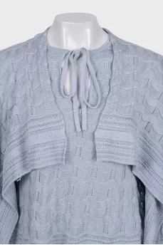Set of a jumper and cardigan in gray
