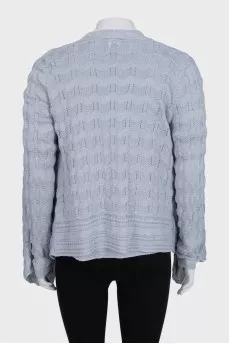 Set of a jumper and cardigan in gray