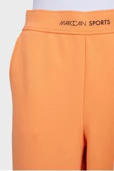 Wide-leg sports trousers with stripes