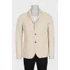 Men's single-breasted jacket in beige