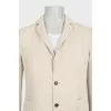 Men's single-breasted jacket in beige
